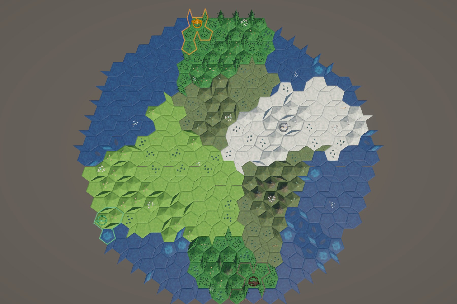 A Pangea map: one big continent ringed by sea